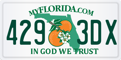 FL license plate 4293DX