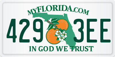 FL license plate 4293EE