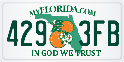 FL license plate 4293FB