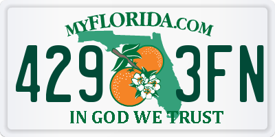 FL license plate 4293FN