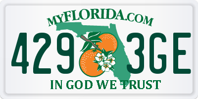 FL license plate 4293GE