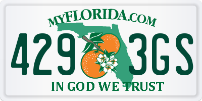 FL license plate 4293GS