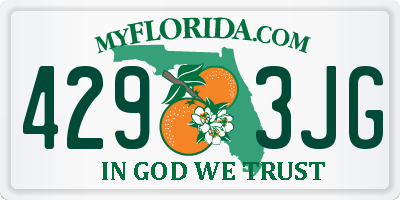FL license plate 4293JG
