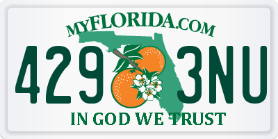 FL license plate 4293NU