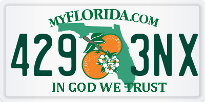 FL license plate 4293NX