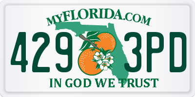 FL license plate 4293PD