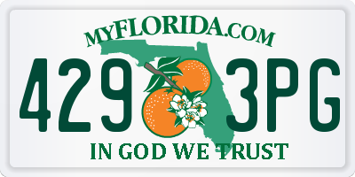 FL license plate 4293PG