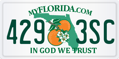 FL license plate 4293SC