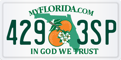 FL license plate 4293SP