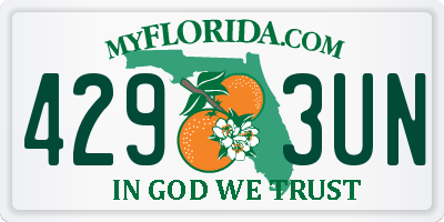 FL license plate 4293UN
