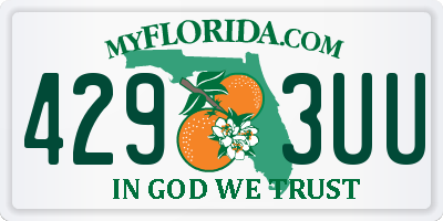 FL license plate 4293UU