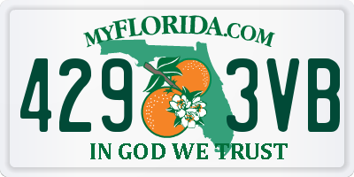 FL license plate 4293VB