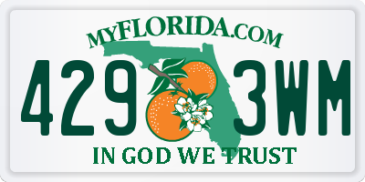 FL license plate 4293WM