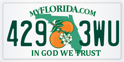 FL license plate 4293WU