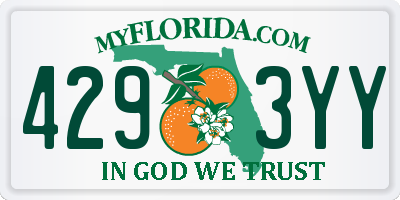 FL license plate 4293YY