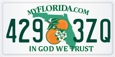 FL license plate 4293ZQ
