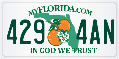 FL license plate 4294AN
