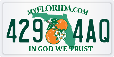 FL license plate 4294AQ