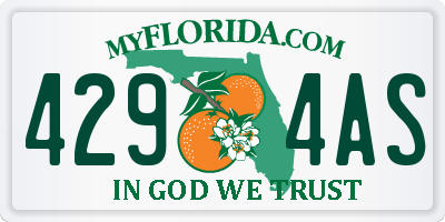 FL license plate 4294AS