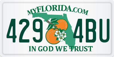 FL license plate 4294BU