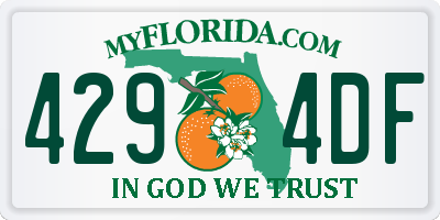 FL license plate 4294DF