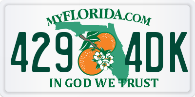 FL license plate 4294DK
