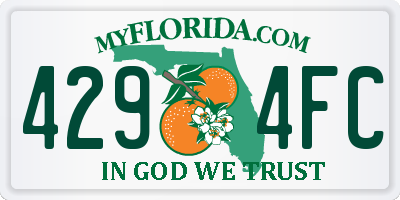 FL license plate 4294FC
