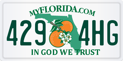 FL license plate 4294HG