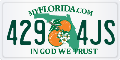 FL license plate 4294JS