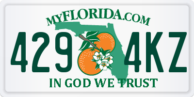 FL license plate 4294KZ