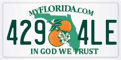 FL license plate 4294LE