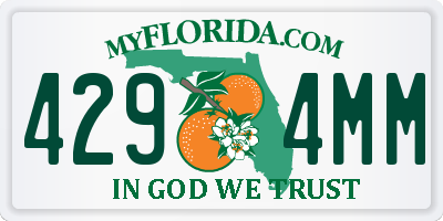 FL license plate 4294MM