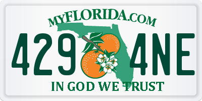 FL license plate 4294NE