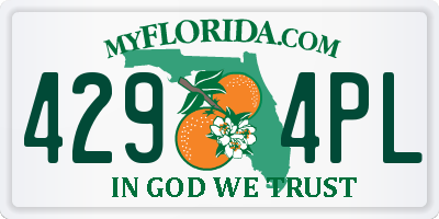 FL license plate 4294PL