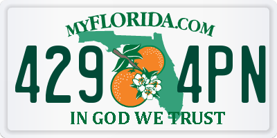 FL license plate 4294PN