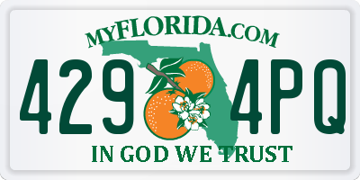 FL license plate 4294PQ