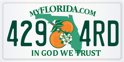 FL license plate 4294RD