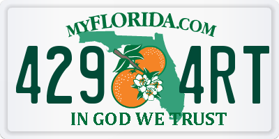 FL license plate 4294RT