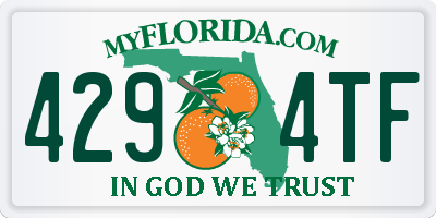 FL license plate 4294TF