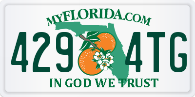 FL license plate 4294TG