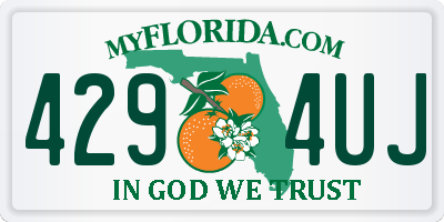 FL license plate 4294UJ