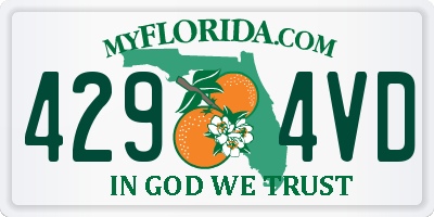 FL license plate 4294VD