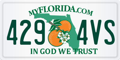 FL license plate 4294VS