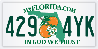 FL license plate 4294YK