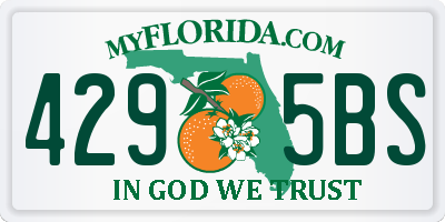 FL license plate 4295BS