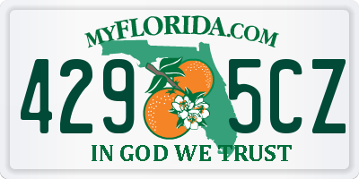 FL license plate 4295CZ