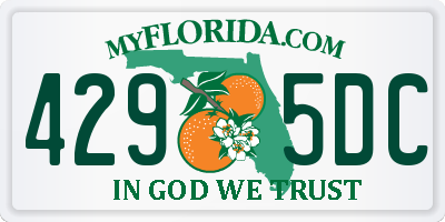 FL license plate 4295DC