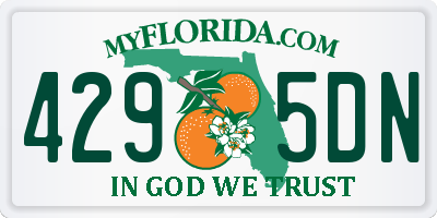 FL license plate 4295DN