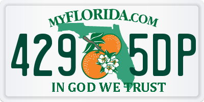FL license plate 4295DP