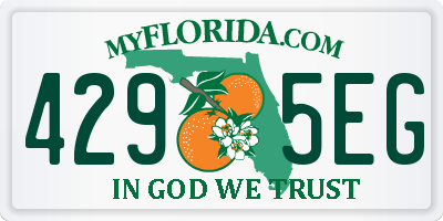 FL license plate 4295EG
